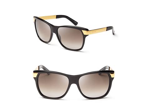 gucci glasses gold and black|Gucci black and gold sunglasses.